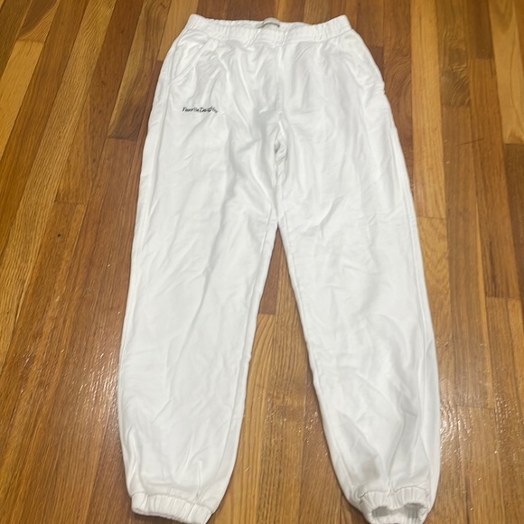 Favorite Daughter Pants - Favorite daughter white logo joggers